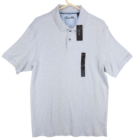 Tassa Elba 2-Button Polo Men's Medium Gray Cotton New Tags - Picture 1 of 12